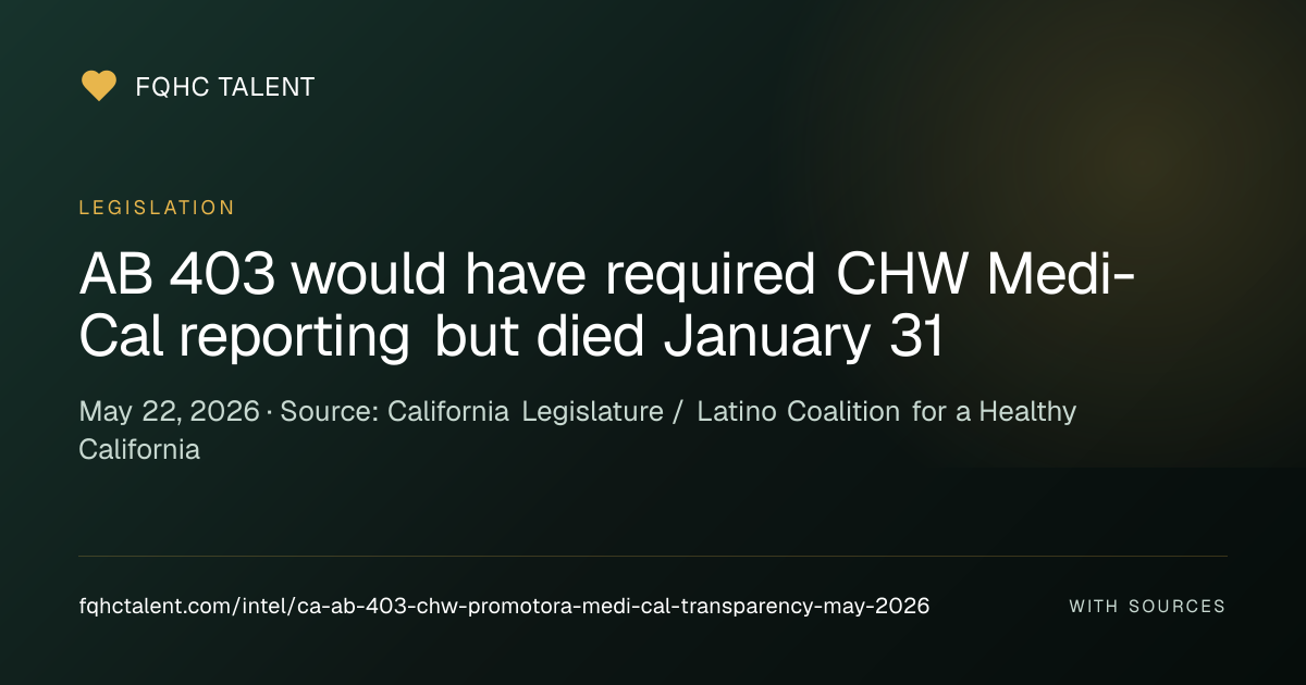 AB 403 Would Force DHCS to Publicly Report CHW/Promotora Medi-Cal Use ...