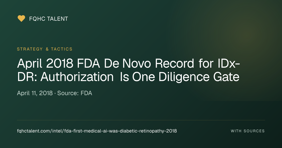 Tarzana Treatment Centers: Reminder: FDA's FIRST Authorized AI in Any ...
