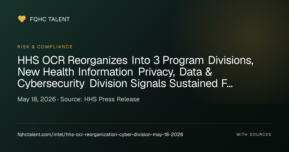 HHS OCR Reorganizes Into 3 Program Divisions — New Health Information ...