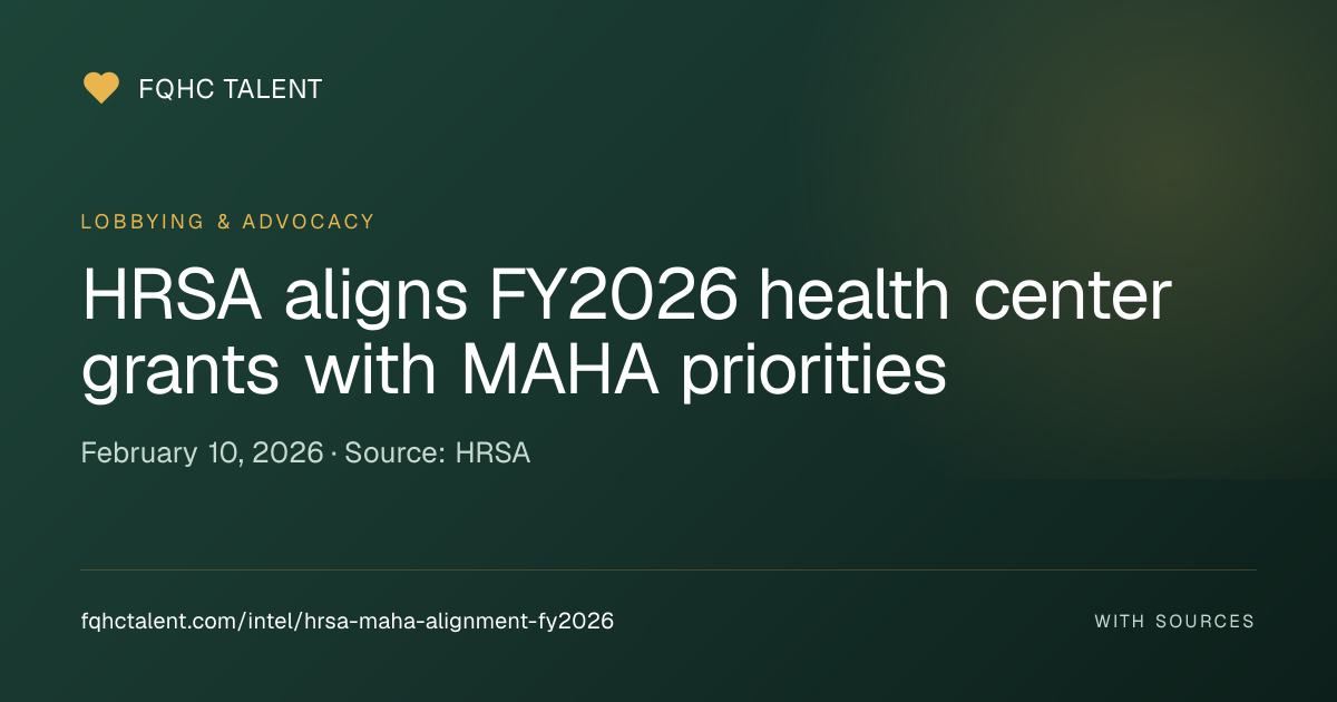 HRSA FY2026 Grants Aligned with 'Make America Healthy Again' Priorities ...