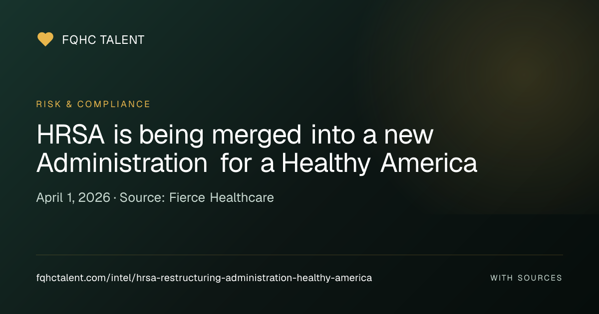 HRSA Being Absorbed into New 'Administration for a Healthy America ...