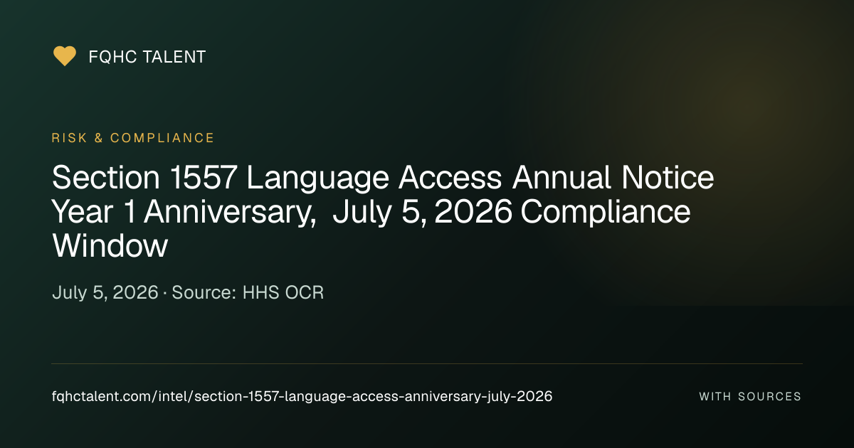 Section 1557 Language Access Annual Notice Year 1 Anniversary — July 5 ...