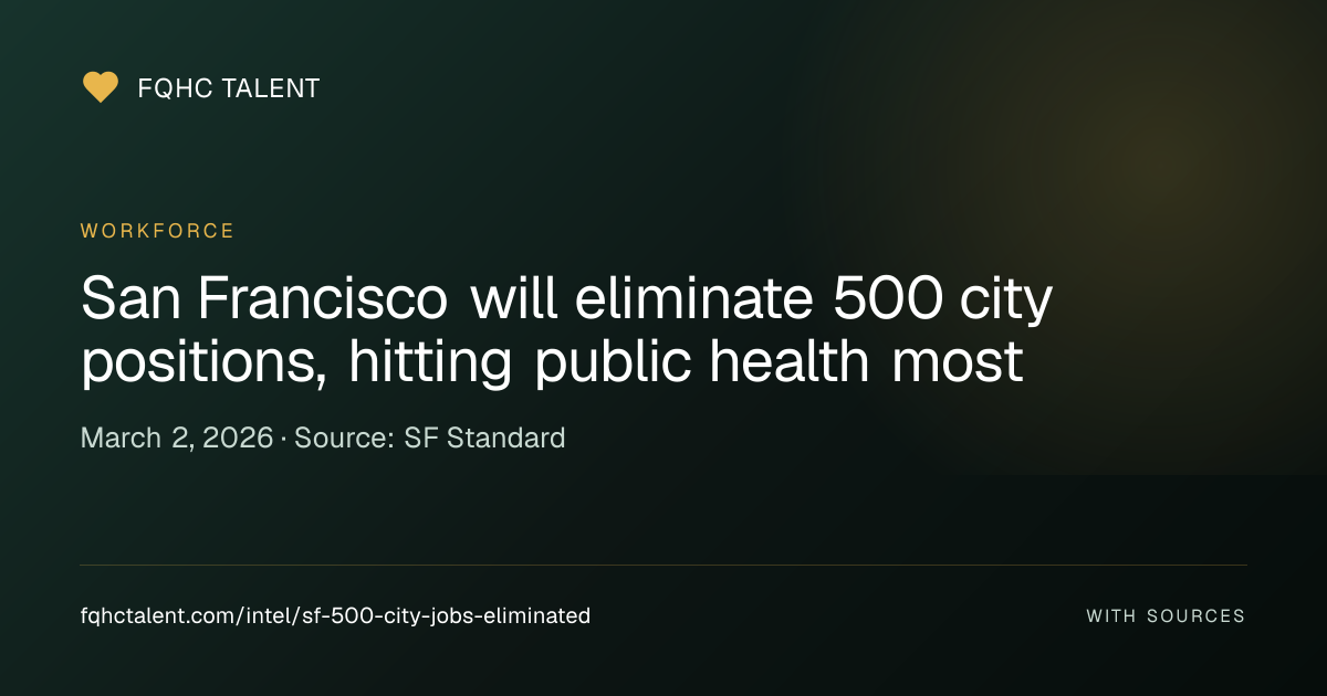 San Francisco Community Health Center: SF Eliminates 500 City Positions ...