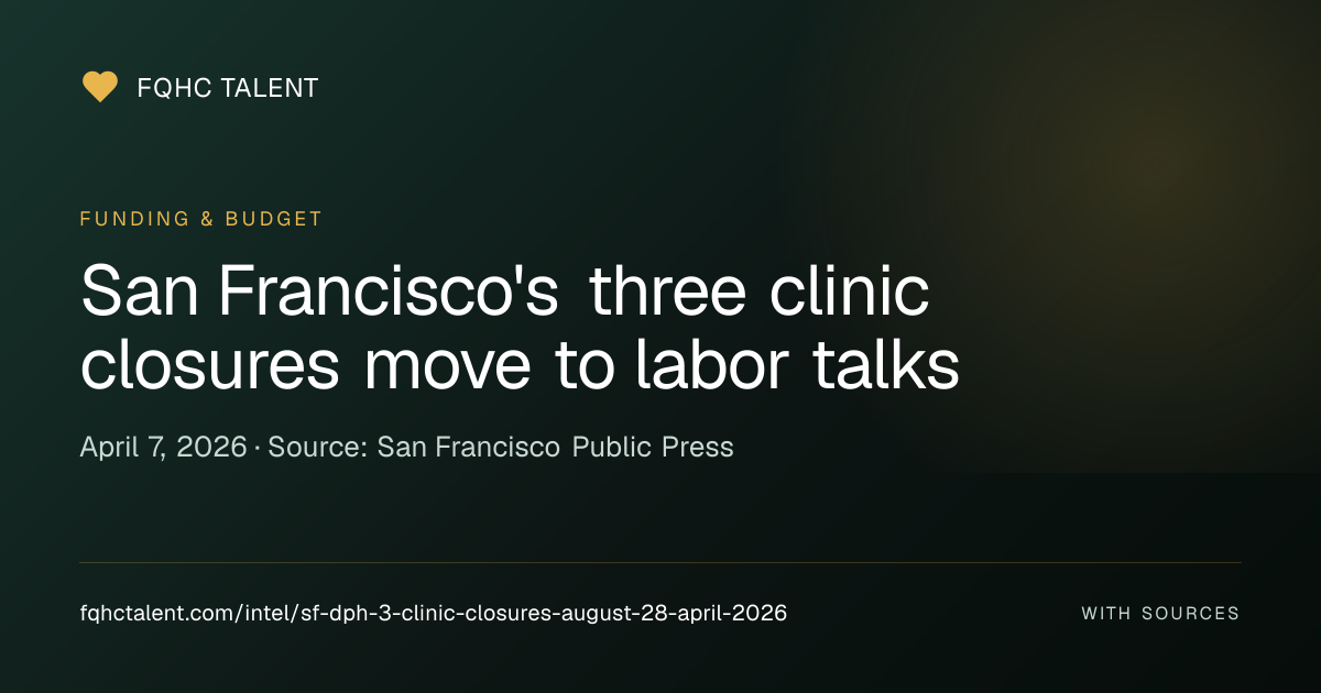 San Francisco Community Health Center: SF DPH Confirms 3 Clinic ...