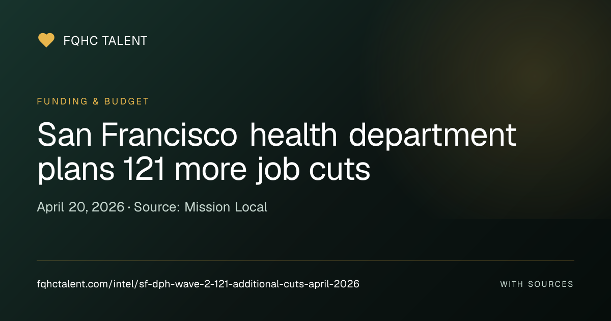 San Francisco Community Health Center: SF DPH Announces Wave 2: 121 ...
